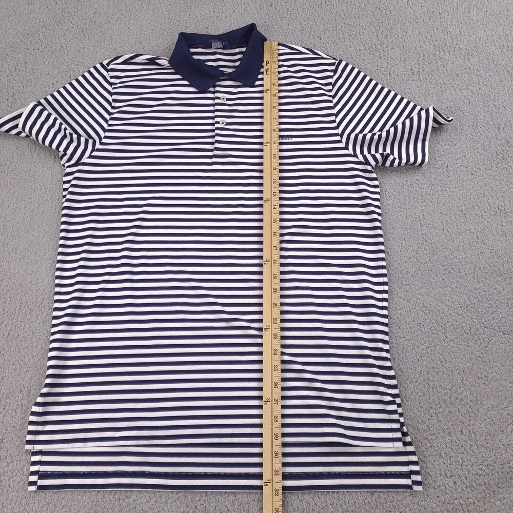 Polo Golf Ralph Lauren Polo Shirt Mens Large‎ Performance Blue White Striped